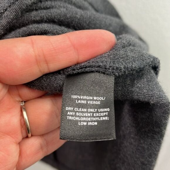 lafayette 148 100% Virgin Wool Cowl neck Shift‎ Dress size 4 Charcoal Grey - Picture 6 of 10